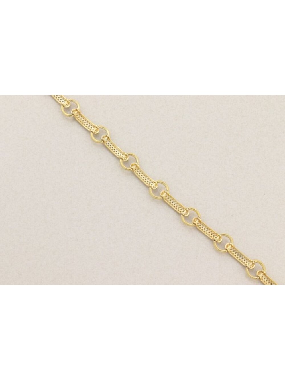18k Gold Over Sterling Silver Sparkly Cubic Zirconia Bracelet 7 3/4" inch - Picture 5 of 8
